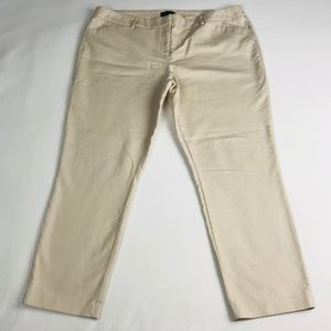 cream cotton spandex pants